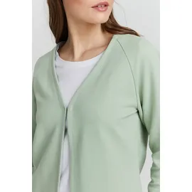 Oxmo OXJonia Damen Cardigan Sweatjacke Sweatcardigan mit Raglanärmeln Verschluss mit Haken und Öse, Größe:S, Farbe:Frosty Green (155706) - S