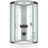 AcquaVapore Komplettdusche Duschkabine Fertigdusche Dusche D58-10T0-EC 90x90 cm mit 2K Scheiben Versiegelung