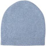 Yanopurna Strickmütze Kaschmir Mütze Beanie leicht gerippt blau