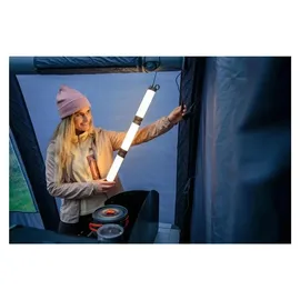 Brennenstuhl LED Vorzeltleuchte VL 500 (Hänge- und Stehlampe, 550lm, 5m USB C Kabel mit Schalter, IP54, dimmbar, Campinglampe mit Farbtemperaturstufen 2700K-6500K)