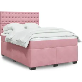 vidaXL Boxspringbett 140 x 200 cm Rosa