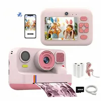 Blossom Digitalkamera Kinder Kamera 1080P 2,4" Display Kinder ab 3 Jahre Kinderkamera (48 MP, inkl. Front- & Rückkamera, Bluetooth-Druck, 1080P Video,MP3, Spiel, für Jungen & Mädchen) rosa