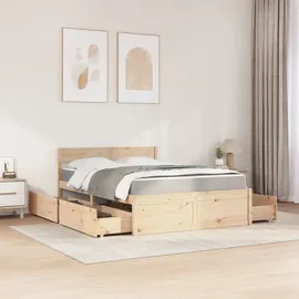 vidaXL Bett 120 x 200 cm Braun