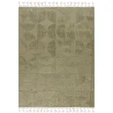 mazovia Teppich, Grün, Geometrisch - Wohnzimmer, Schlafzimmer, Esszimmer, Büro - Mittelflor Rechteckig, Oeko-Tex® Zertifikat Retro - 140 x 200 cm,