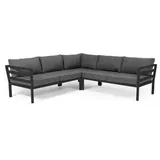 Brafab Weldon Loungeset Aluminium schwarz