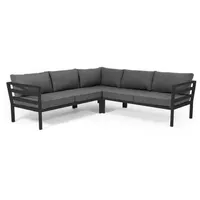 Brafab Weldon Loungeset Aluminium schwarz