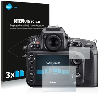 Savvies 6 Stück Schutzfolie für Nikon D800 Displayschutz-Folie Ultra-Transparent