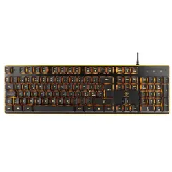 Deltaco Gaming-Tastatur DK210. orange LED – Französisches/belgisches Azerty-Layout