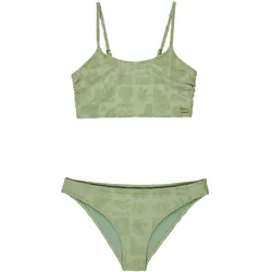 Badeanzug ROXY "Beach Check", Mädchen, Gr. 12(148-156cm), grün, Recycling-Polyester, Badeanzüge