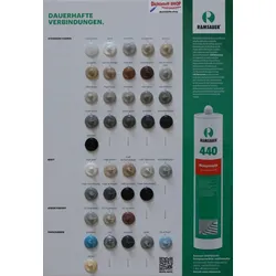 Ramsauer 440 Naturstein Silikon Dichtstoff Farbkarte-Tupfenkarte