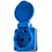 TP Electric Einbausteckdose 230V IP54 Blau 1 St.
