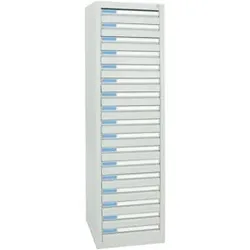 Stumpf Schubladenschrank Serie ESTA, 17 Schubladen lichtgrau (17x100mm)