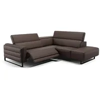 Sofanella Ecksofa Leder DELTONA, Eckcouch, Ecksofa, Sitzecke, Polsterecke, Leder Sofas, Ledersofa braun