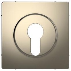 Merten  Zentralplatte für Wechsel-Rastschalter-Einsatz, System Design, Nickelmetallic