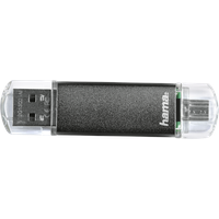 Hama FlashPen Laeta Twin 64 GB grau USB 2.0