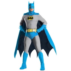 Charades Kostüm Classic Batman Premium, Hochwertiges Cosplay-Kostüm im Stil der klassischen Batman-Comics blau S