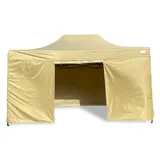 GRASEKAMP Faltpavillon Modena 3 x 4,5 m inkl. Seitenteile Beige