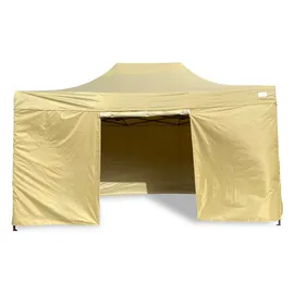 GRASEKAMP Faltpavillon Modena 3 x 4,5 m inkl. Seitenteile Beige