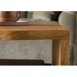 Massivmoebel24 Couchtisch Wildeiche natur geölt 120 x 45 x 45 cm