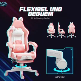 Homcom Gaming Stuhl Rosa