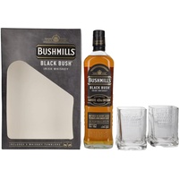 Bushmills BLACK BUSH Irish Whiskey Caviste Edition 43% Vol. 0,7l in Geschenkbox mit 2 Gläsern