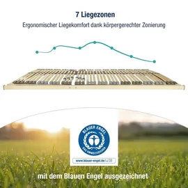 Beco Blue Royal NV, 42 Leisten, montiert, nicht verstellbar, Blauer Engel 80 cm x 200 cm