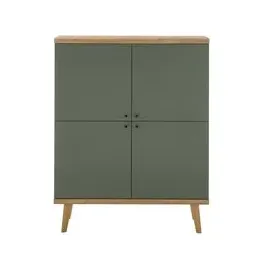 Home Affaire Highboard Alva 107 x 134 x 40 cm Grün/Schwarz