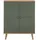 Home Affaire Highboard Alva 107 x 134 x 40 cm Grün/Schwarz