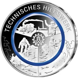 10-Euro-Gedenkmünze 2025 "Technisches Hilfswerk" – Polierte Platte