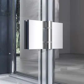 doporro Eck-Duschkabine Eckdusche 120x80x190cm Duschabtrennung inkl. 4cm flacher Duschtasse in Weiß ESG-Sicherheitsglas Klarglas Easy-Clean-Beschi... - Transparent