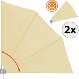 DEUBA Seitenmarkise 140 x 140 cm beige Polyester 2 St.