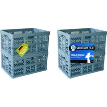 Kinderwelt Klappbox 4 x Stabile Profi-Klappboxen 1-tlg. Blau