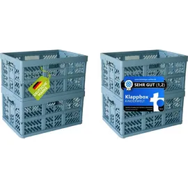 Kinderwelt Klappbox 4 x Stabile Profi-Klappboxen 1-tlg. Blau