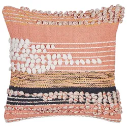 Dekokissen DEUTZIA Bouclé 45 x 45 cm Streifen Orange