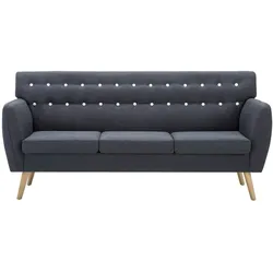 vidaXL 3-Sitzer-Sofa Stoff 172x70x82 cm Dunkelgrau