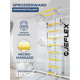 JEFlex Sprossenwand ClimbMaxx M2 weiß-gelb - Weiß/Gelb
