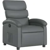 vidaXL Relaxsessel Grau Kunstleder 92 x 99,5 x 0 cm Grau mit Liegeposition