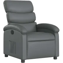 vidaXL Relaxsessel Grau Kunstleder 92 x 99,5 x 0 cm Grau mit Liegeposition