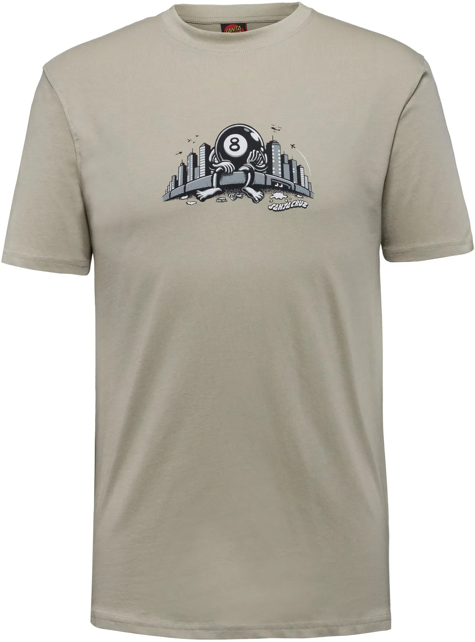 Santa Cruz Winkowski Curb T-Shirt Herren in stone grey, Größe XXL - beige