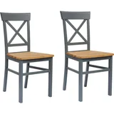 Andas Esszimmerstuhl ANDAS "Tatra TOPSELLER", blau (blaugrau), B:40,5cm H:93cm T:50cm, Massivholz, Stühle, Esszimmerstuhl, Holzstuhl im 2er, 4er oder 6er-Set, Küchenstuhl Landhaus