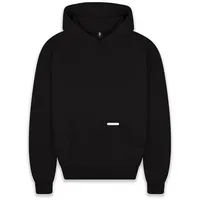 Bazix republiq Super Heavy Blank Hoodie in Schwarz, Größe
