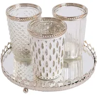 H&D Manufaktur Teelichtglas Jinfa Glas Weiß