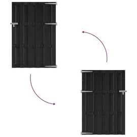 vidaXL Gartentor 100 x 150 cm WPC und Aluminium Schwarz