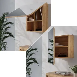 Vicco Badspiegelschrank Zino, 60 x 50 cm mit Regalen,