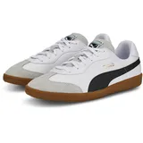 Puma King 21 IT Soccer Shoe, White Black Gum, 46 EU