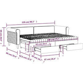 vidaXL Tagesbett 80 x 200 cm Schwarz
