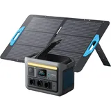 Anker SOLIX C800 Tragbare Powerstation mit 100W Solarpanel, 1200W (1600W Spitzenleistung) Solargenerator, 100% Akku in 58 Min., 768Wh LiFePO4 Akkus für Camping, Wohnmobil, RV, Reisen, Stromausfall