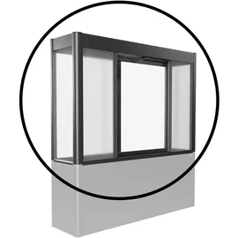 Biohort Gewächshausaufsatz Florentina für HochBeet 2m x 0,5m Dunkelgrau-Metallic