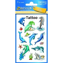AVERY Zweckform 56439 Delfine Tattoo Delfine fbg. 4004182564394 AVERY Zweckform 13 Stück