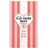folia Flache Papiertüten »Neon« in zwei Größen 8 Stück rot, 15.5x24.8 cm